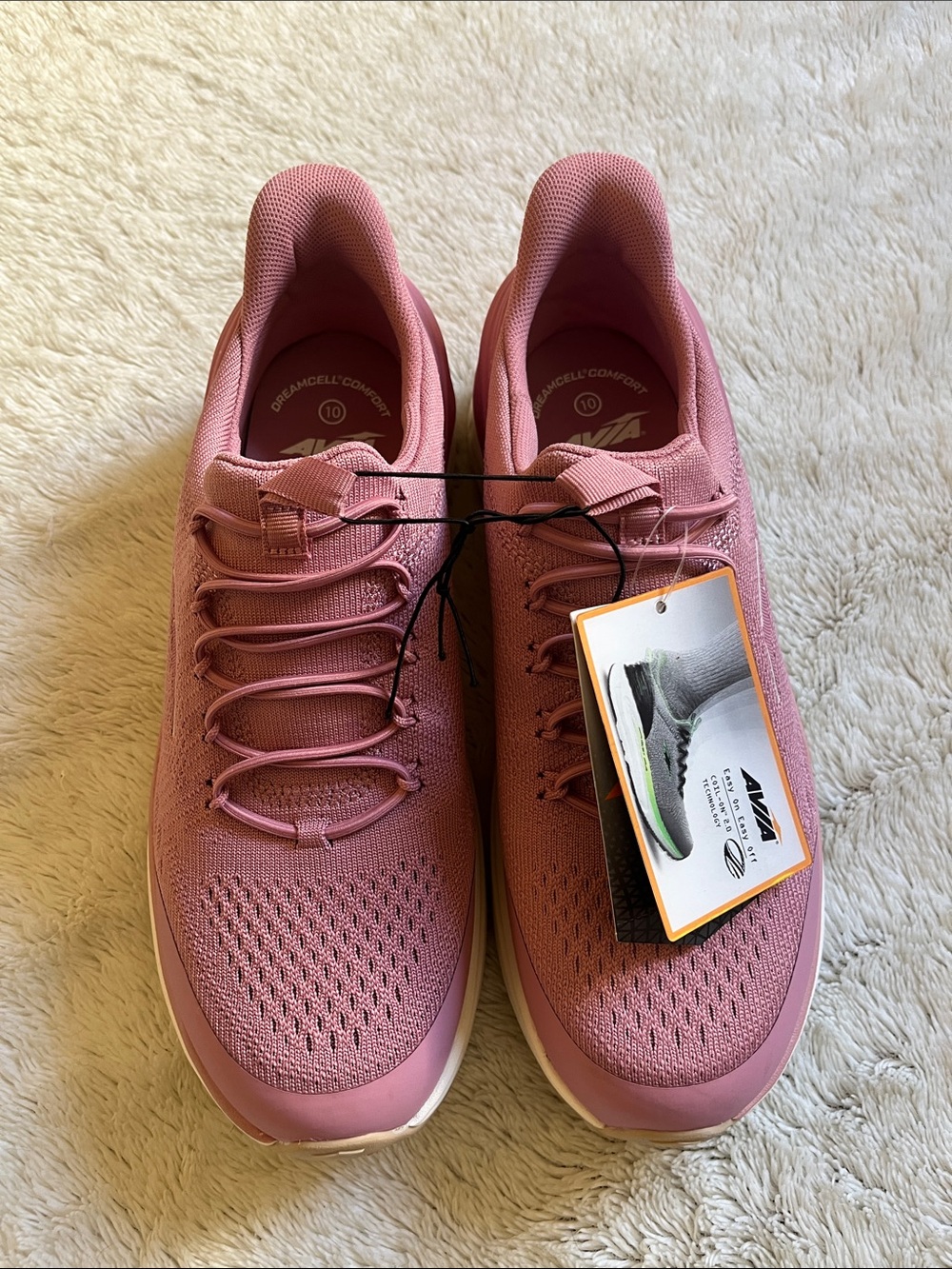 Avia Women's Rose Pink Knit Athletic Sneakers